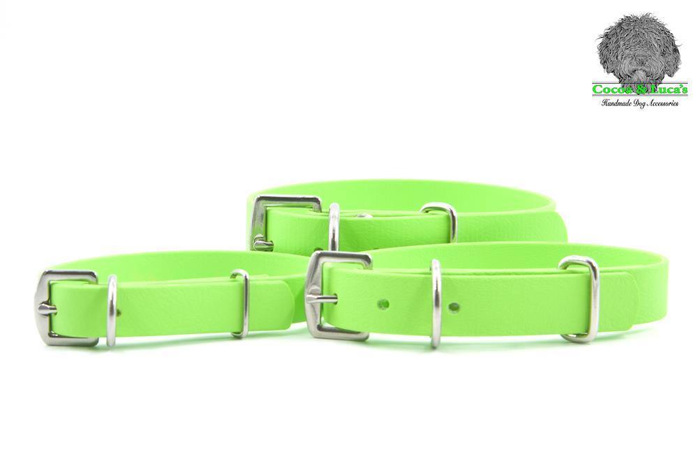BioThane Webbing Dog Collar Lime Tuffdogs Stuff