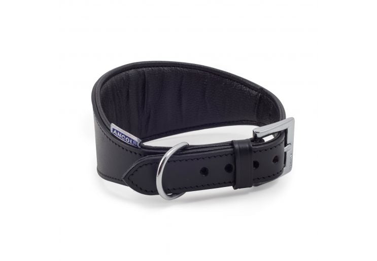 Ancol Greyhound Padded Leather Collar