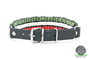 'Italian' Adjustable Paracord Dog Collar - Bridle Buckle