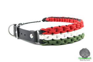 'Italian' Adjustable Paracord Dog Collar - Bridle Buckle