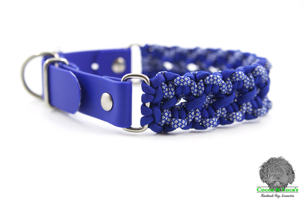 Starlight Express' Adjustable Paracord Dog Collar - Blue