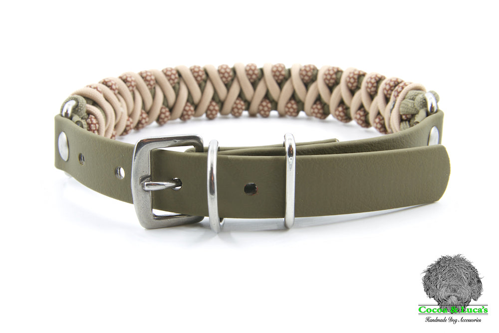 Solomon's Fire' Adjustable Paracord Dog Collar - Olive – Tuffdogs
